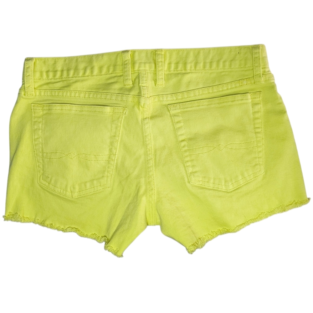 Lucky Brand Neon Yellow Raw Hem Cut-Off Denim Shorts - Picture 2 of 3